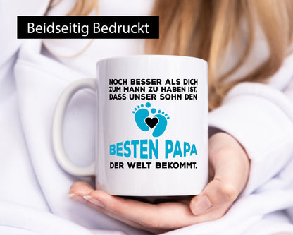 Bester Papa | Vaterschaft Tasse Schwangerschaft Geschenk Familie Geschenkidee