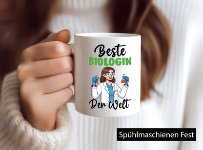 Beste Biologin | Biologie Naturforscherin v2 Geschenkidee Humor Tasse