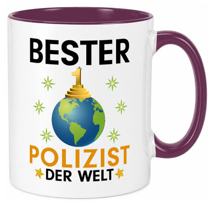 Welt Bester Polizist | Polizei lustiger Spruch Geschenk Humor Geschenkidee Tasse