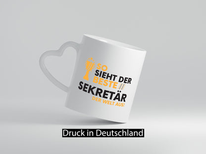 Der Weltbeste Sekretär | Büro Geschenk Arbeit Kollegen lustiger Spruch Tasse