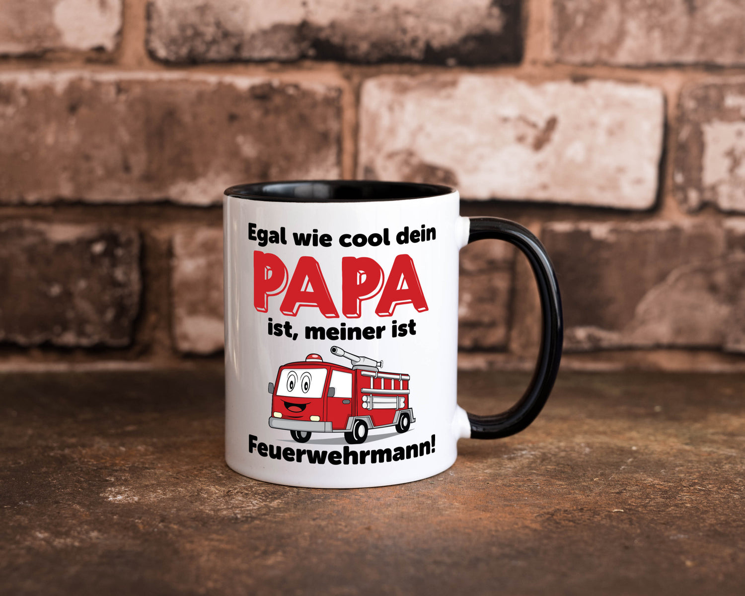 Cooler Papa | Feuerwehrmann Bester der Welt Humor Geschenkidee Tasse
