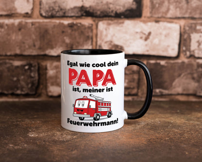 Cooler Papa | Feuerwehrmann Bester der Welt Humor Geschenkidee Tasse