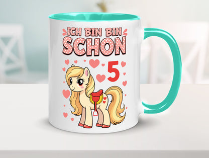 5. Geburtstag | 5 Jahre Mädchen Reiten Pony Humor Geschenkidee Tasse