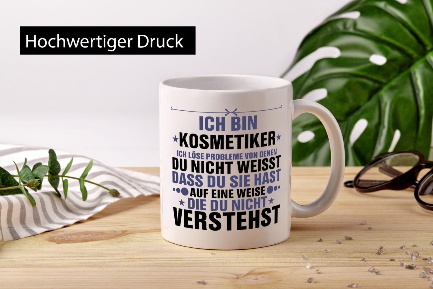Löse Probleme: Kosmetiker | Kosmetik Stylist v2 Geschenkidee Humor Tasse