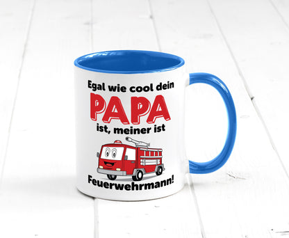 Cooler Papa | Feuerwehrmann Bester der Welt Humor Geschenkidee Tasse
