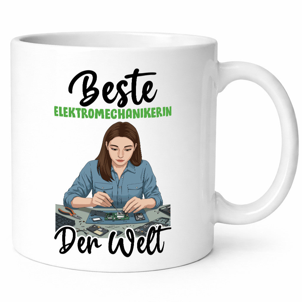 Beste Elektromechanikerin | Mechanikerin v2 Geschenkidee Humor Tasse