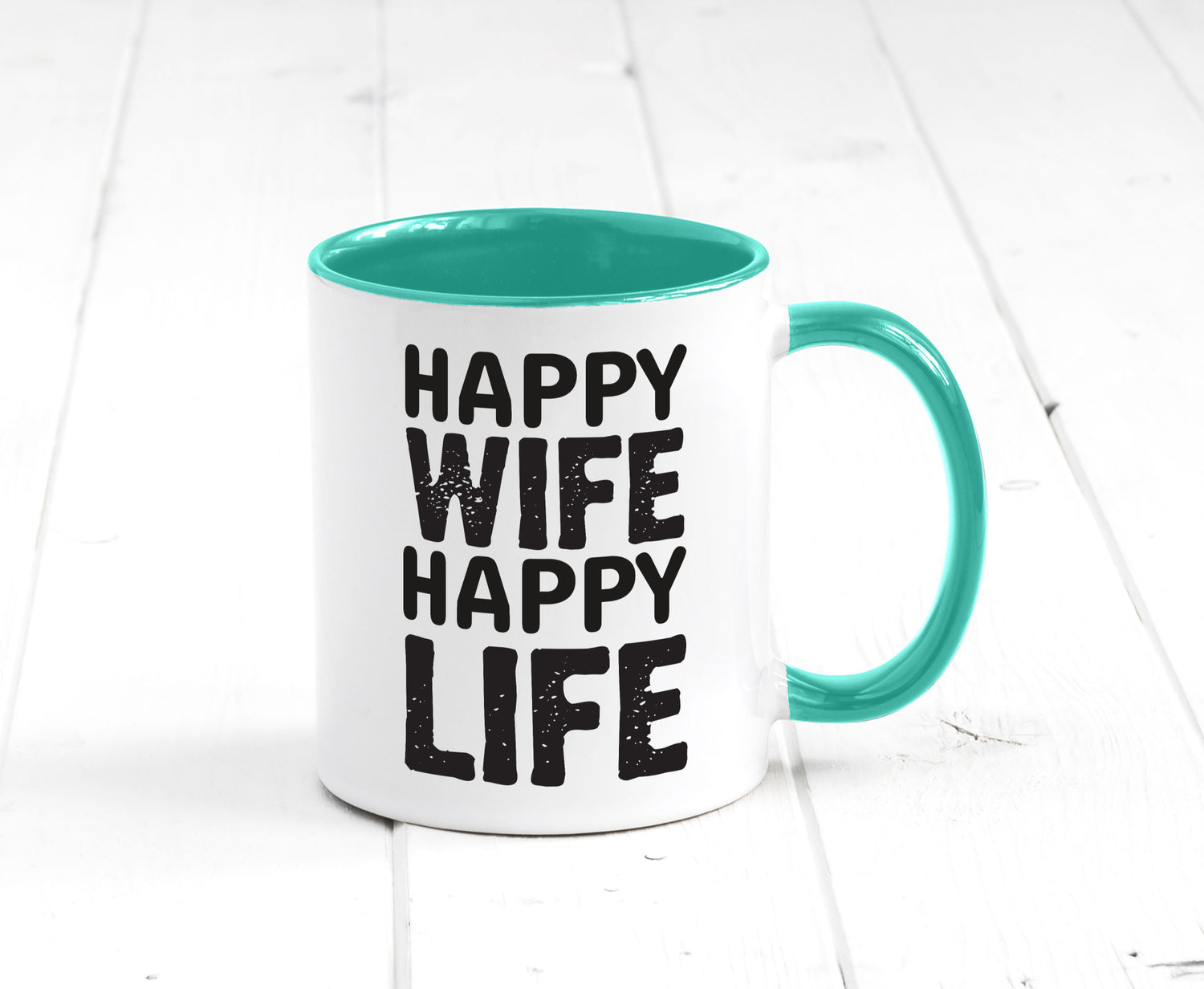 Happy Wife | Ehemann Tasse Ehefrau Humor Statement Geschenkidee