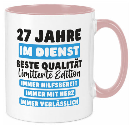 27 Jahre im Dienst | Jubiläum Arbeit v6 lustiger Spruch Geschenk Kollegen Büro