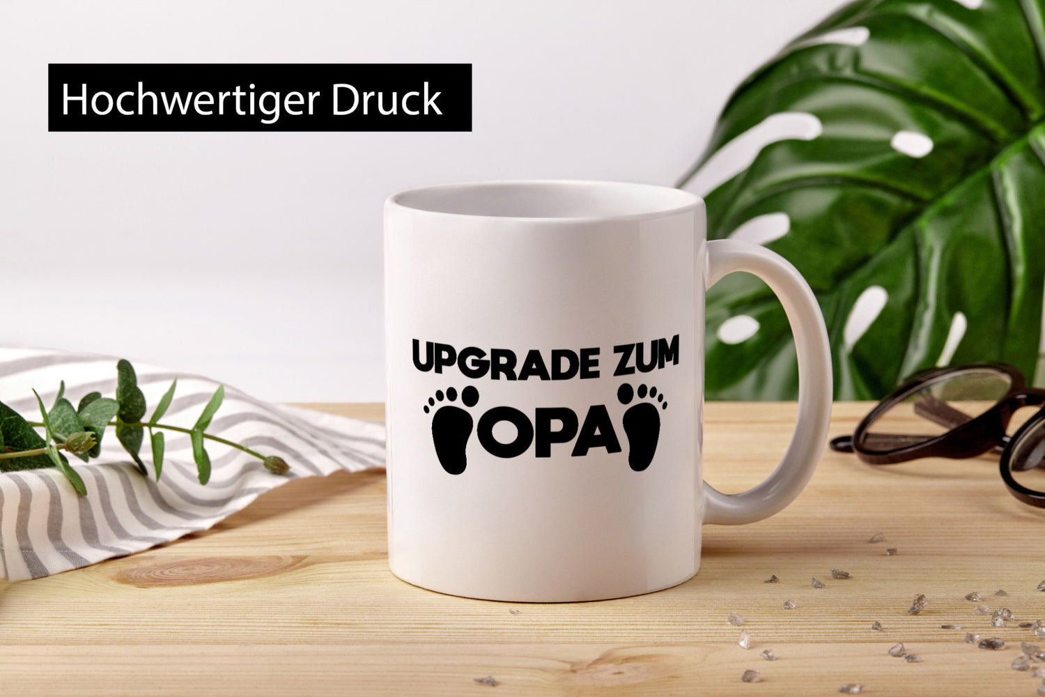 Upgrade zum Opa | Füße Geschenkidee Familie Humor Tasse