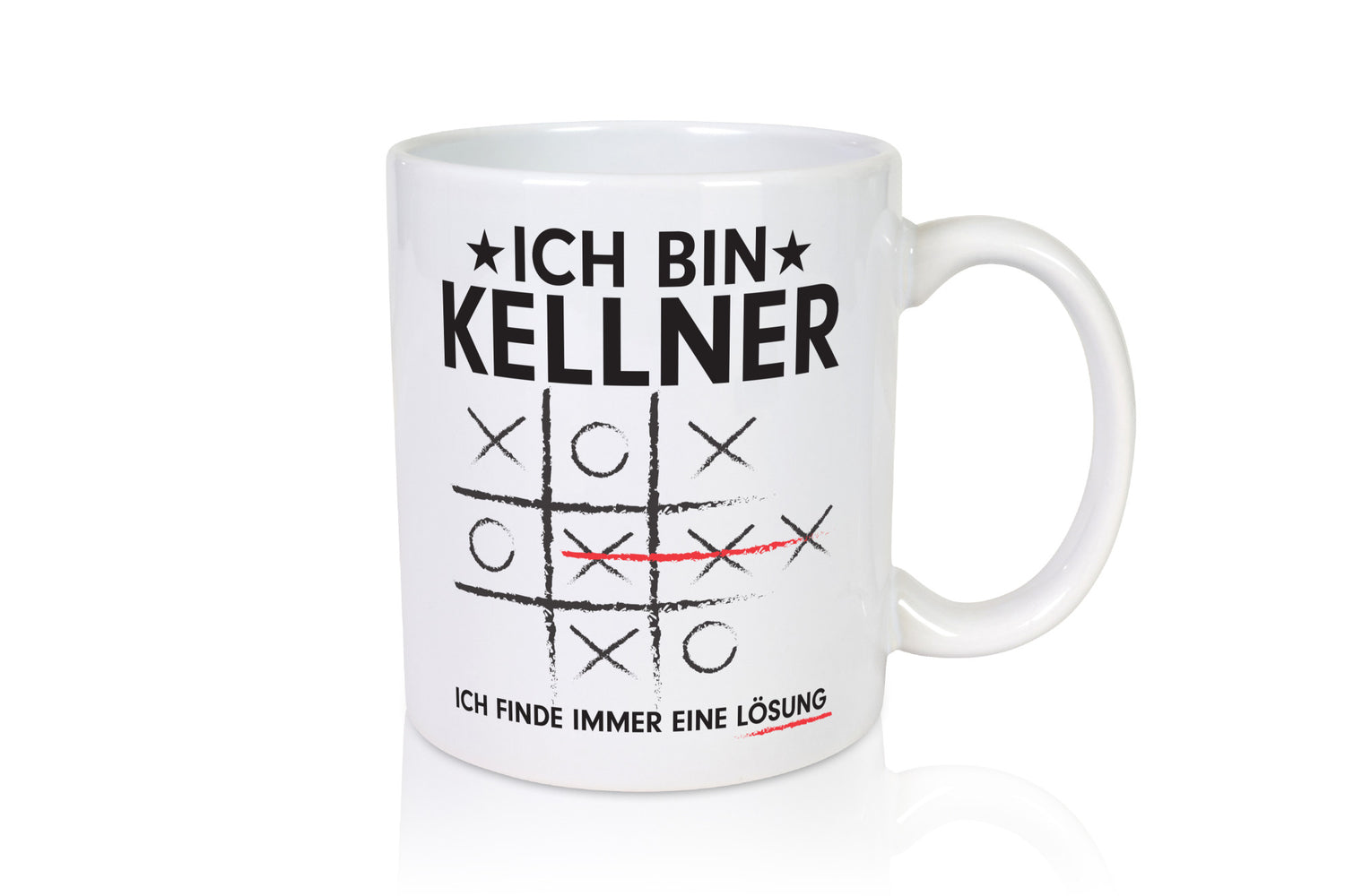 Löse Probleme: Kellner | kellnern Bedienung Humor Geschenkidee Tasse