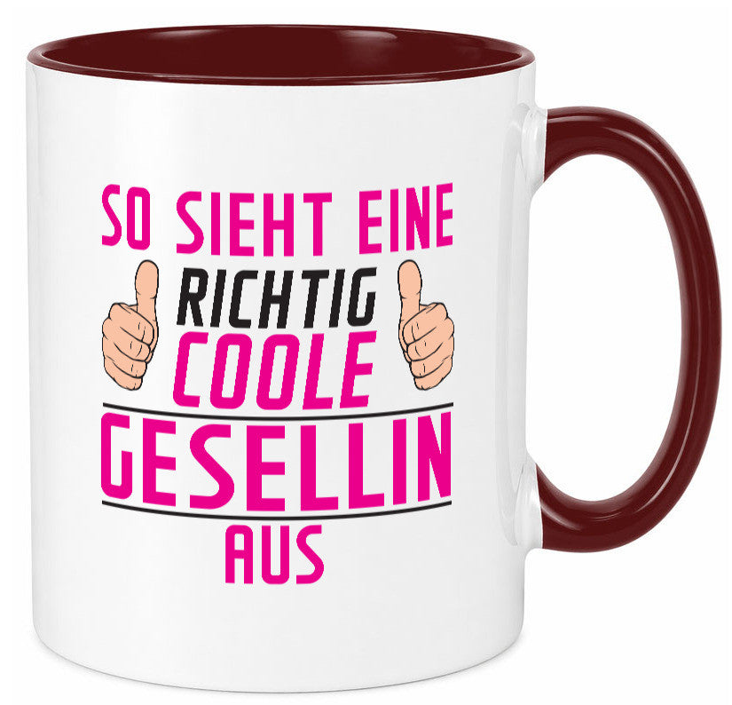 Richtig Coole Gesellin | Handwerkerinnen Humor Geschenkidee Tasse
