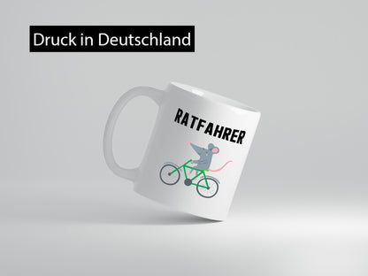 Ratfahrer Motiv | Radfahrer Tasse Ratte lustig Geschenkidee Humor