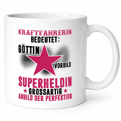 Bedeutung von Kraftfahrerin | Lastwagen LKW Fahrerin Geschenkidee Humor Tasse