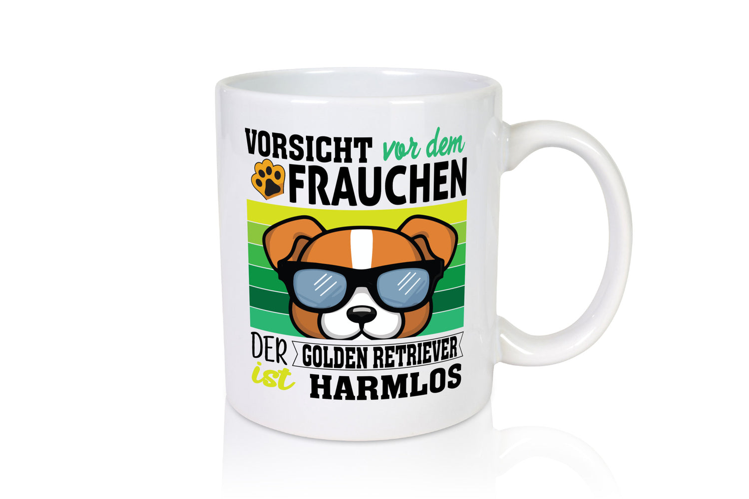 Vorsicht vor dem Frauchen Golden Retriever ist Harmlos lustiger Spruch Geschenk