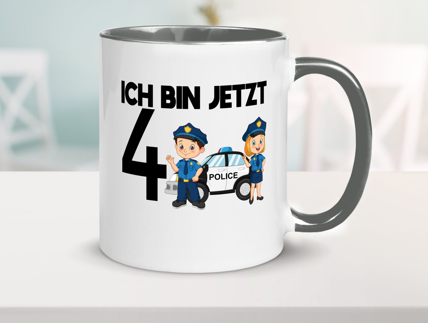 Ich bin jetzt 4 | Polizei 4. Geburtstag Jähriger Geschenk Geschenkidee lustiger