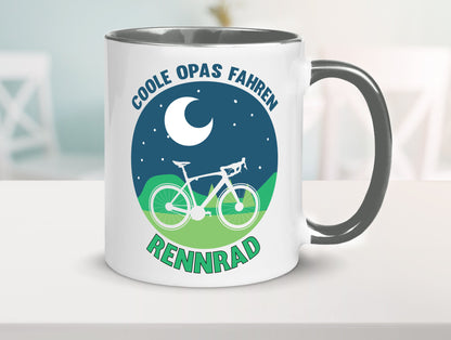 Coole Opas fahren Rennrad | Mond Landschaft Geschenk Familie Geschenkidee