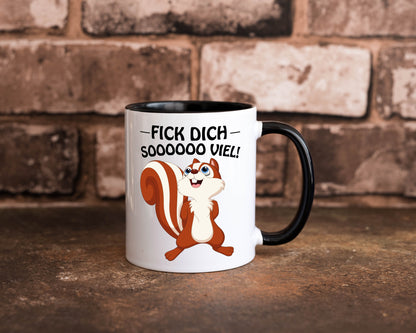 Fick dich so viel Geschenk Humor Geschenkidee lustiger Spruch Tasse