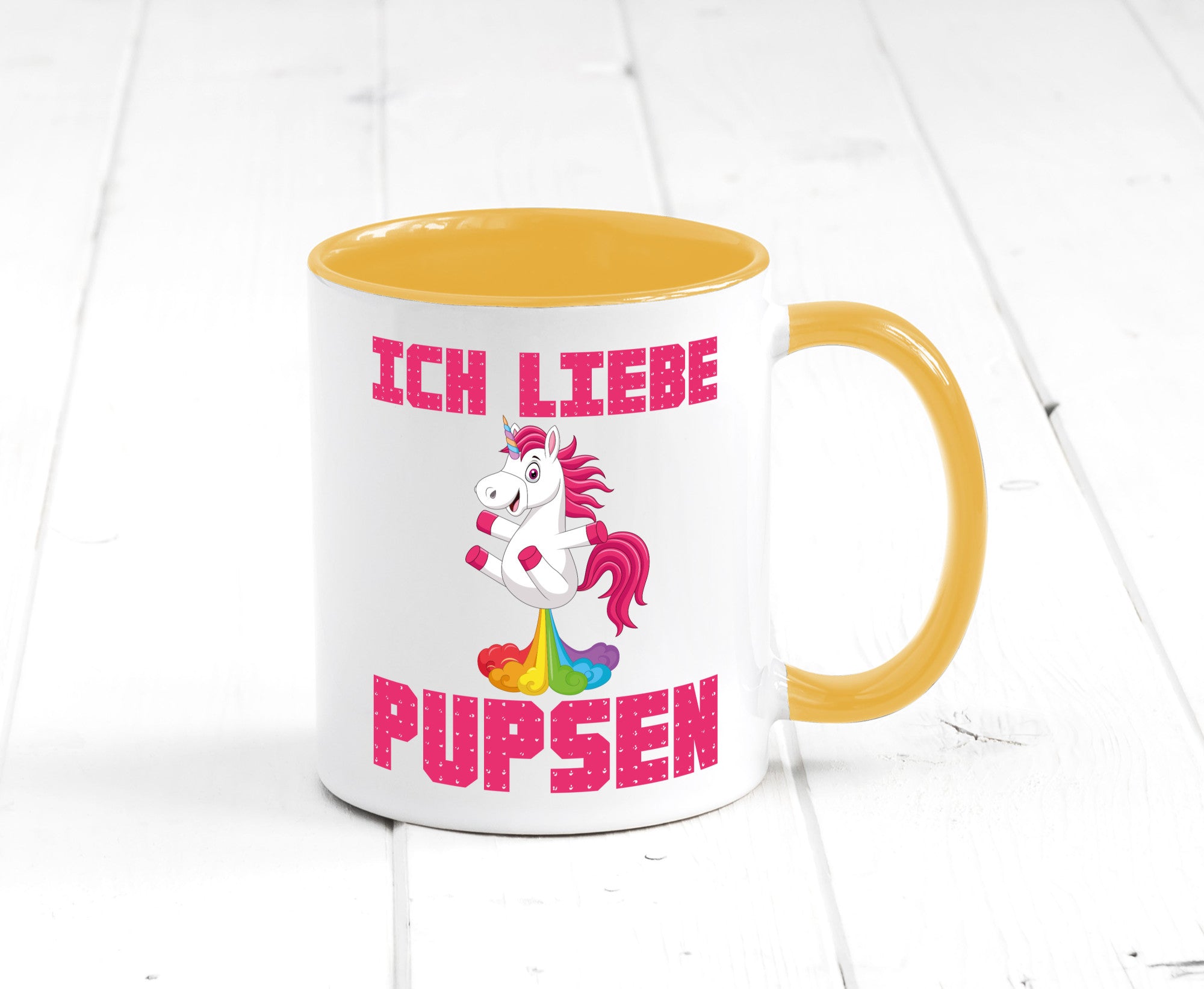 Ich liebe pupsen | Einhorn Pups lustiger Spruch Humor Geschenkidee Tasse