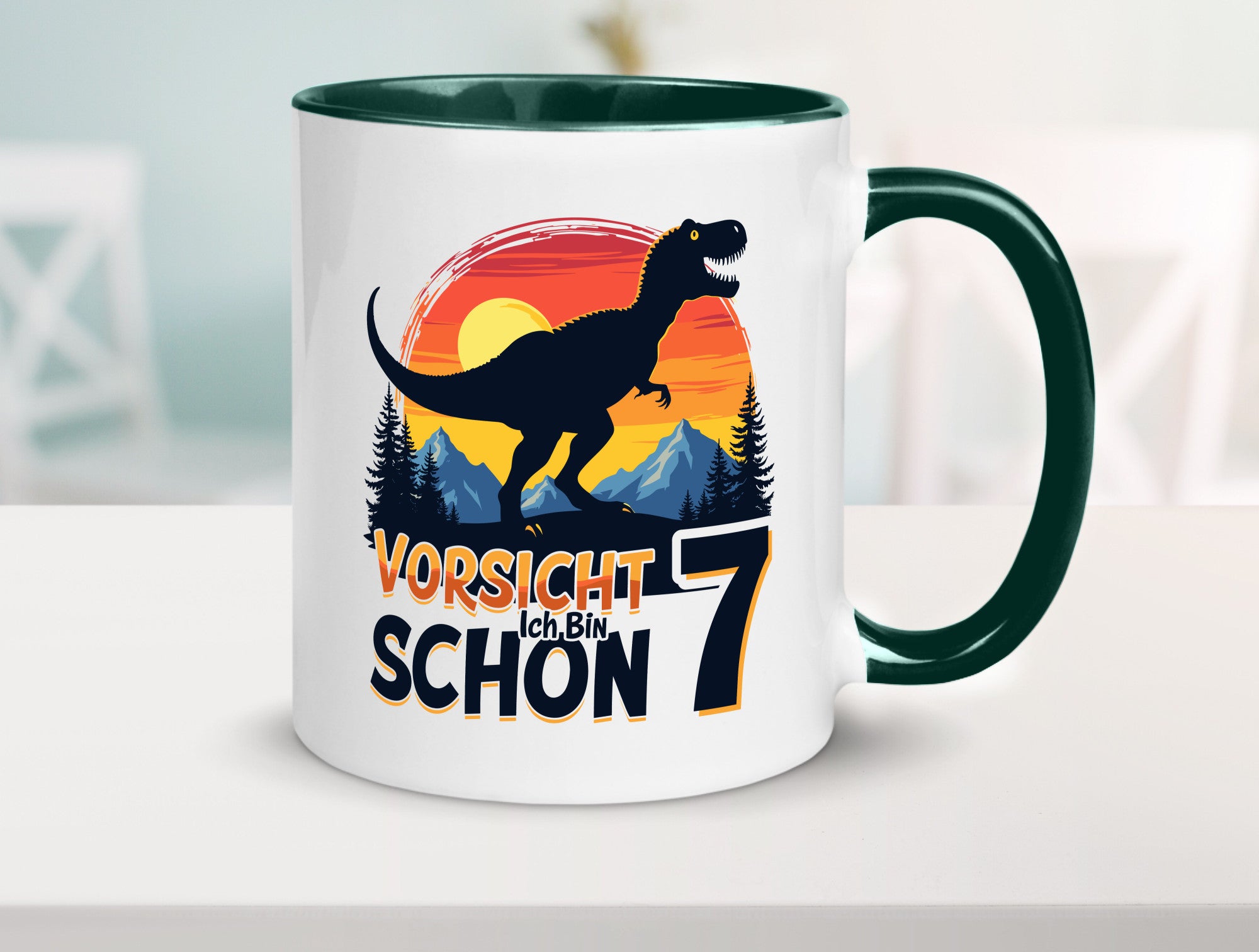 7. Geburtstag | 7 Jahre Dinosaurier v2 Geschenk Geschenkidee lustiger Spruch
