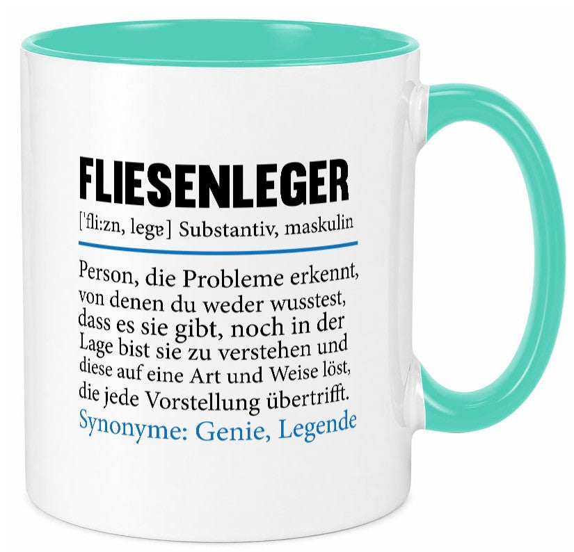 Fliesenleger | Beruf Fliesenlegen Bau lustig Arbeit Kollegen Büro Geschenk Tasse