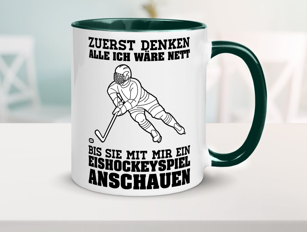 Eishockeyspiel | Eishockeyfan Tasse Eishockeyspieler Humor Geschenkidee