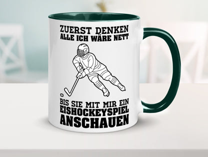 Eishockeyspiel | Eishockeyfan Tasse Eishockeyspieler Humor Geschenkidee
