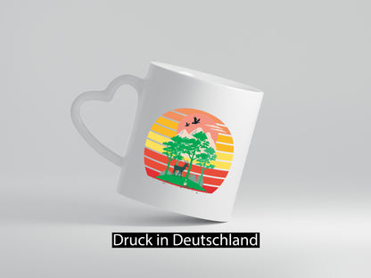 Waldlichtung | Outdoor Natur Bäume Retro v2 Humor Geschenkidee Tasse