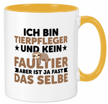 Ich bin kein Faultier: Tierpfleger | Pflegeberuf Tierheim v2 lustiger Spruch