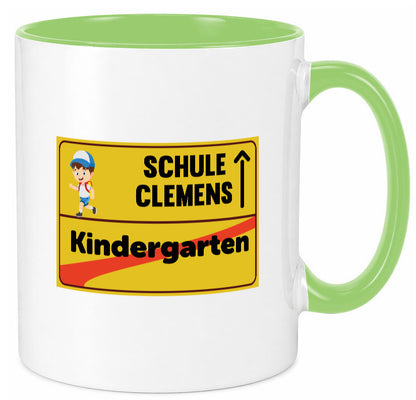 Bye Kindergarten | Schule Clemens Geschenkidee Humor Tasse