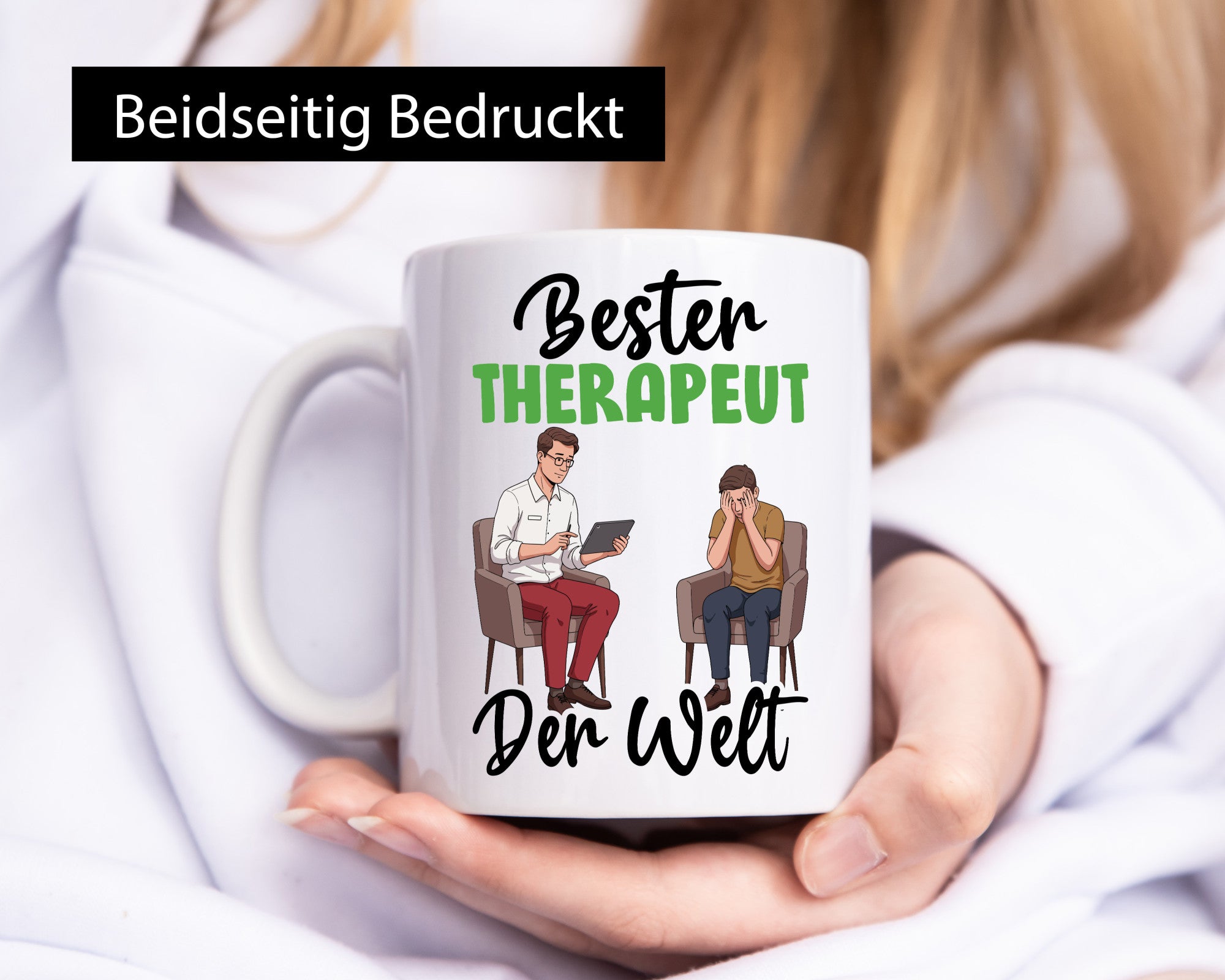 Bester Therapeut | Psychotherapie Therapie v2 Humor Geschenkidee Tasse