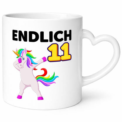 11. Geburtstag | endlich 11 Jahre Einhorn Mädchen lustig Geschenkidee Geschenk