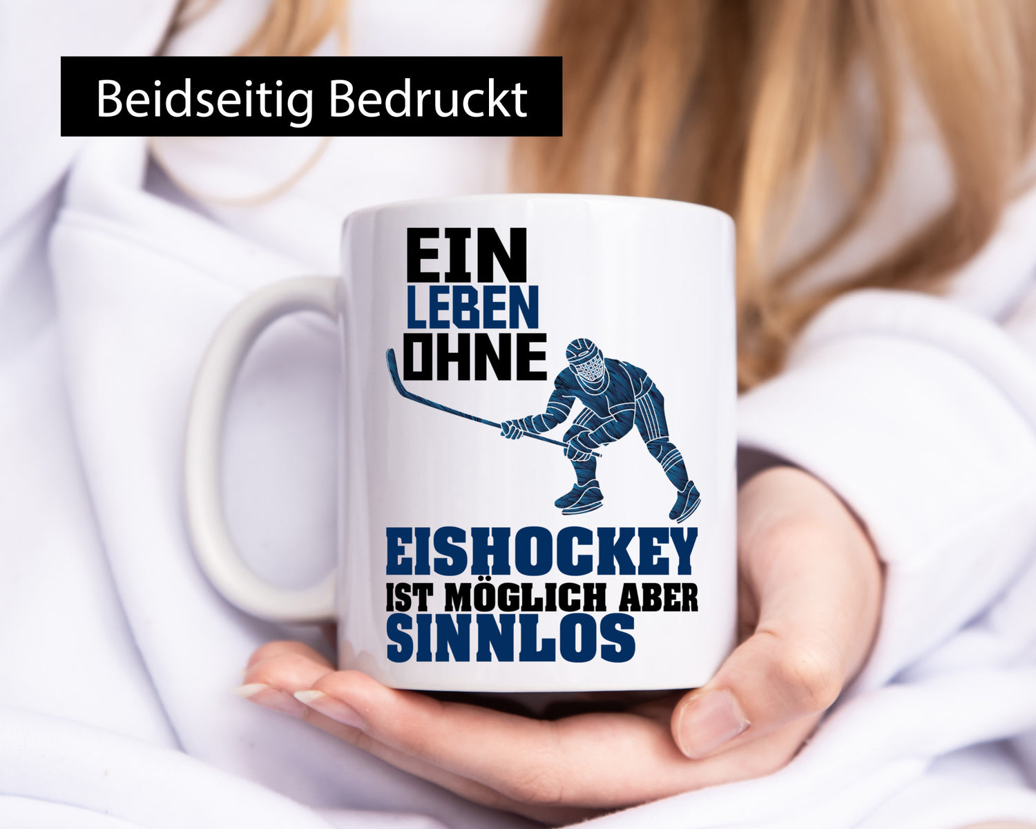 Eishockey | Eishockeyspieler Tasse Eishockeyfan lustiger Spruch Geschenk Humor