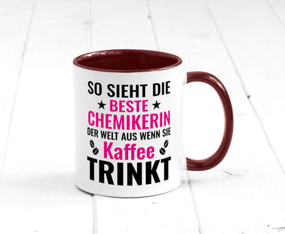 Kaffee trinkt: Chemikerin | Chemie Labor Geschenkidee Humor Tasse