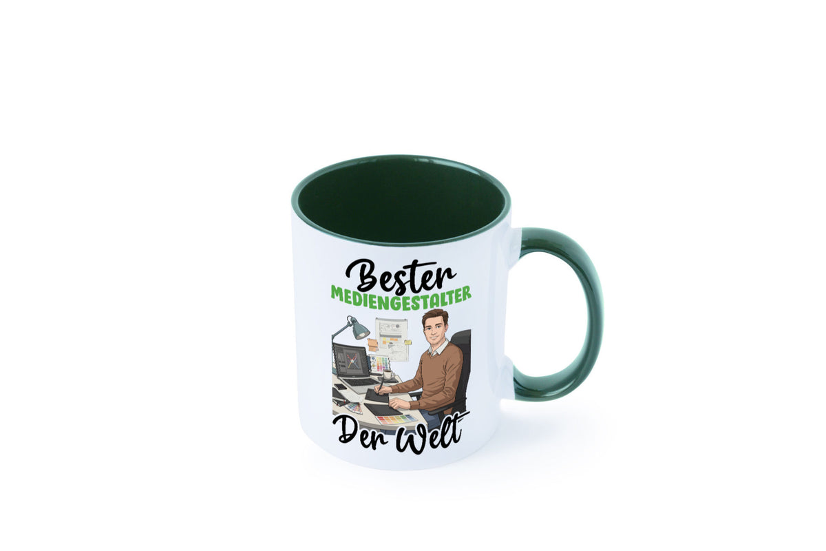 Bester Mediengestalter | Medien v2 Geschenk Humor Geschenkidee lustiger Spruch Tasse