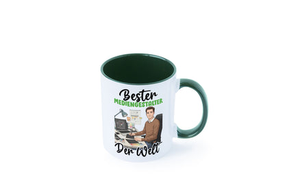 Bester Mediengestalter | Medien v2 Geschenk Humor Geschenkidee lustiger Spruch Tasse