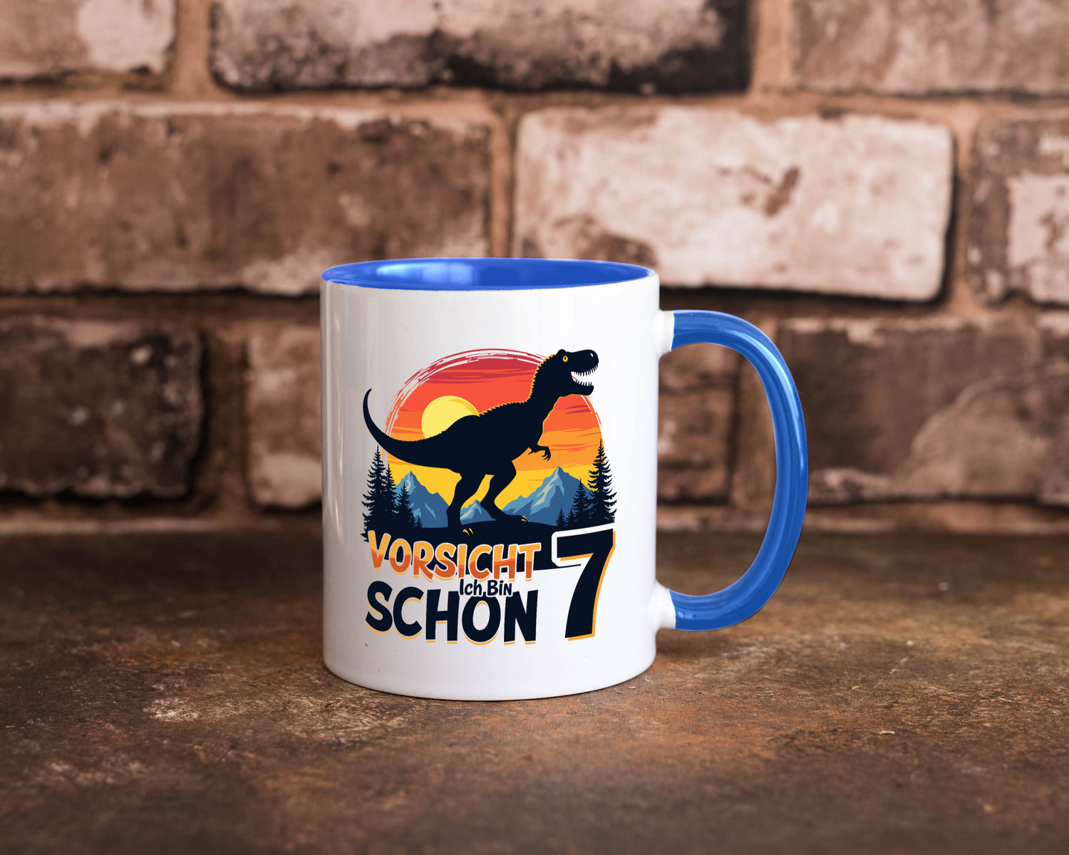 7. Geburtstag | 7 Jahre Dinosaurier v2 Geschenk Geschenkidee lustiger Spruch