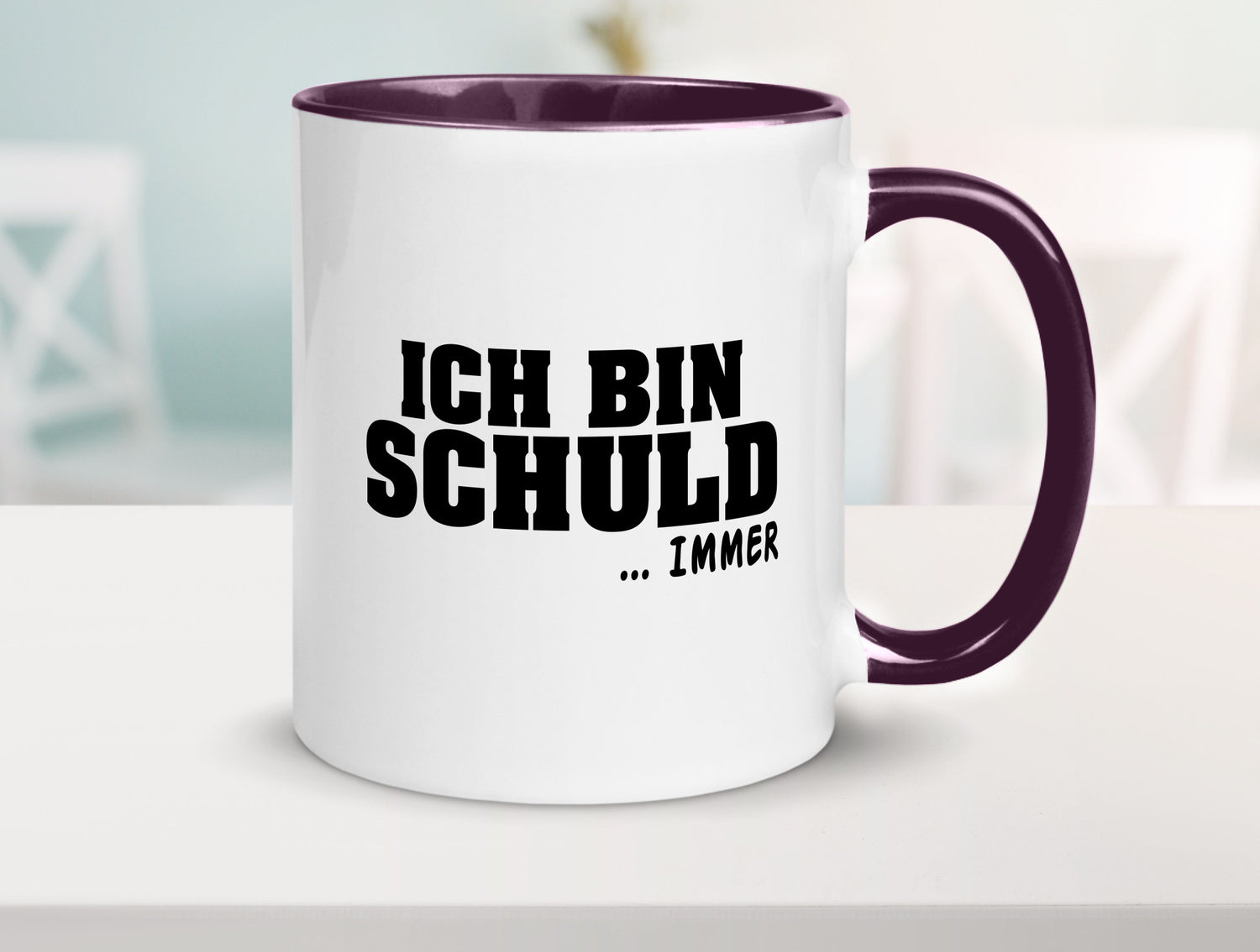 Ich bin Schuld | Schwarze Schaff lustig Humor Geschenkidee Geschenk Tasse