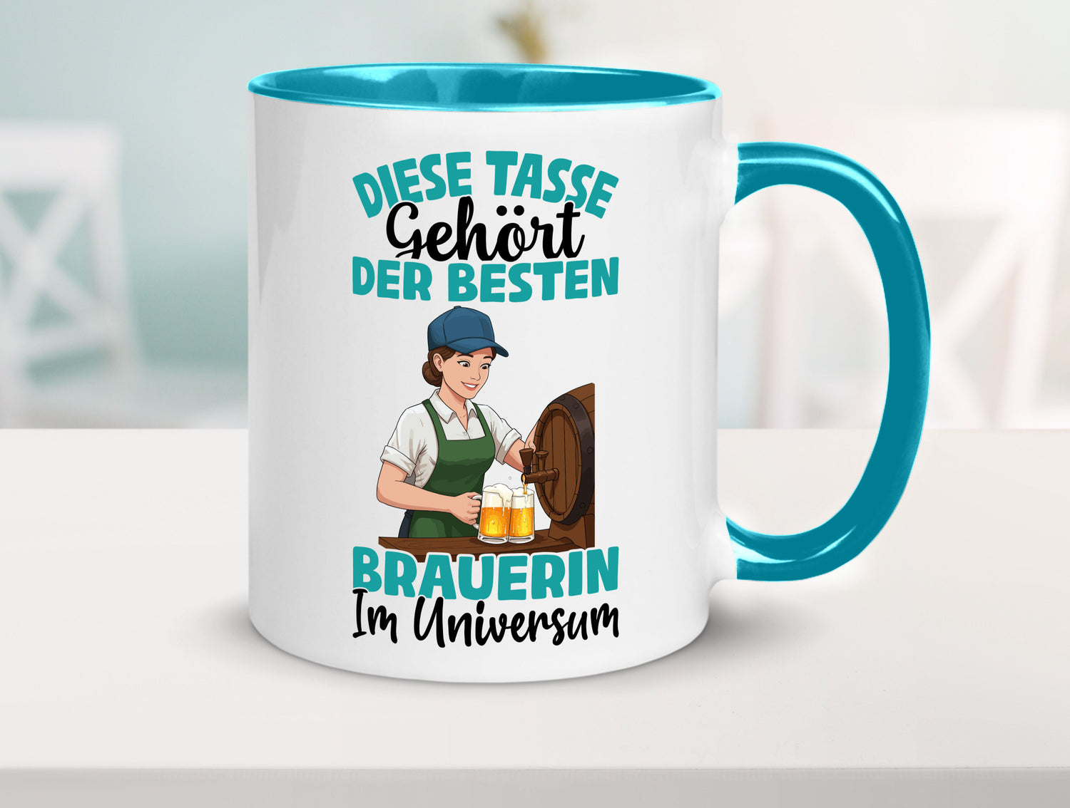 Im Universum: Brauerin | Bier Brauerei lustiger Spruch Geschenk Humor