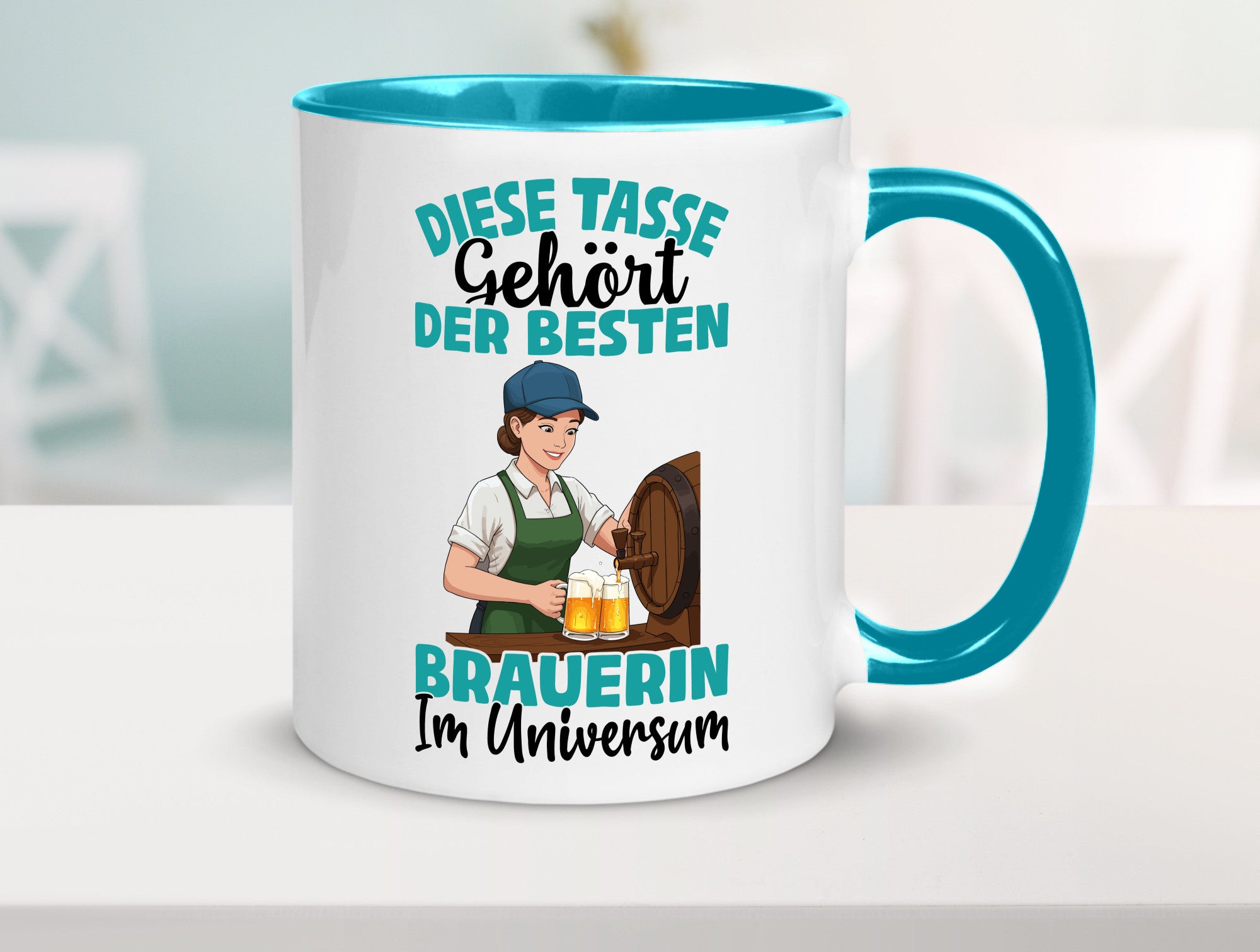 Im Universum: Brauerin | Bier Brauerei lustiger Spruch Geschenk Humor