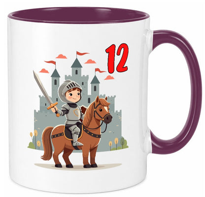 12. Geburtstag | 12 Jahre Ritter Junge Schloss lustiger Spruch Geschenk Tasse