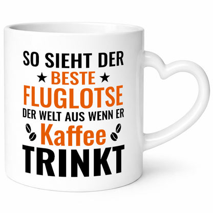 Kaffee trinkt: Fluglotse | Flugverkehr Flughafen lustiger Spruch Geschenk Humor