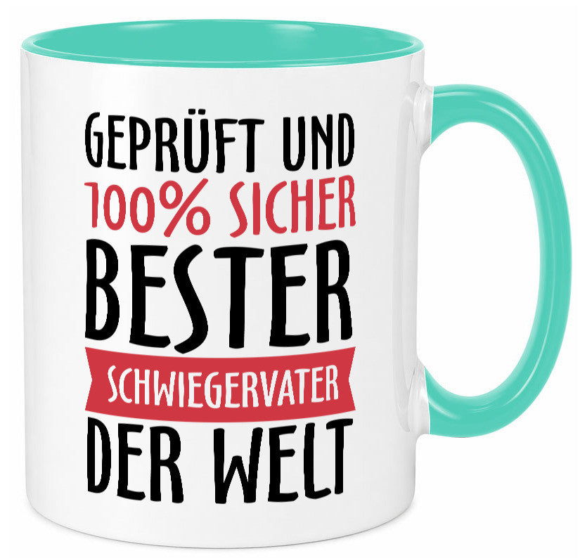 Bester Schwiegervater Geschenk Familie Geschenkidee lustiger Spruch Tasse
