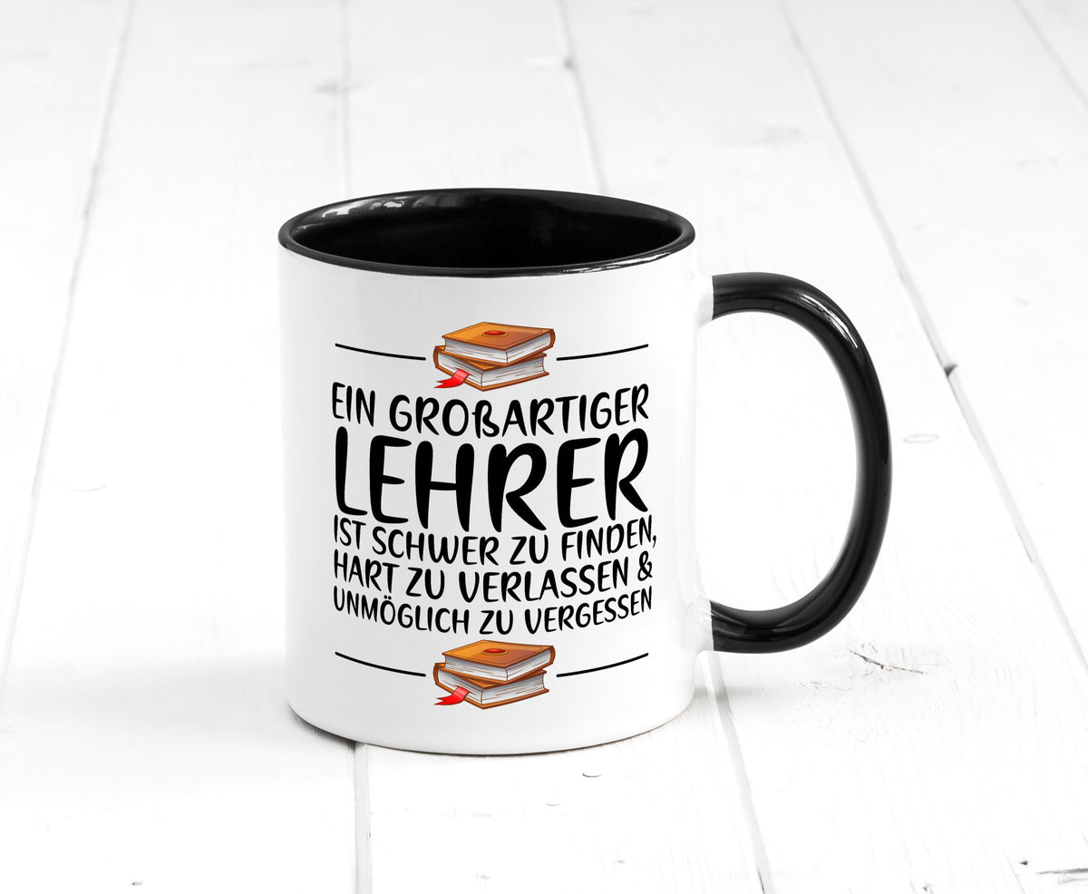 Großartiger Lehrer schwer zu finden | Schule Beste lustiger Spruch Geschenk Tasse