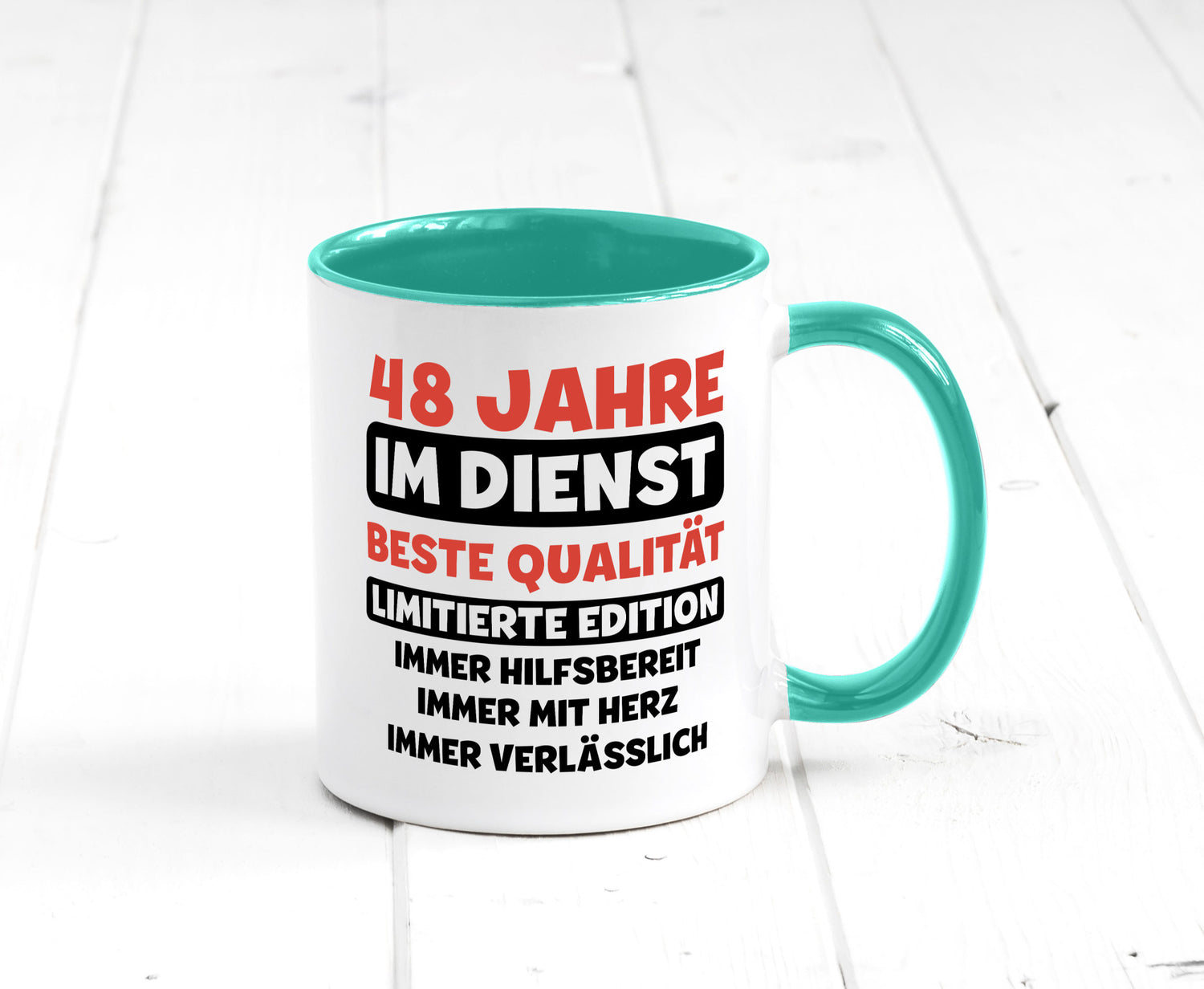 48 Jahre im Dienst | Jubiläum Arbeit v3 Humor Kollegen Büro Geschenkidee Tasse