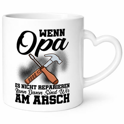 Opa Reparieren Geschenk Familie Geschenkidee lustiger Spruch Tasse