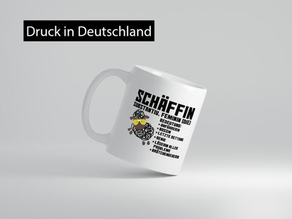 Schäffin | Chefin Büro| Arbeit lustiges Schaf mit Tasse Geschenkidee Kollegen