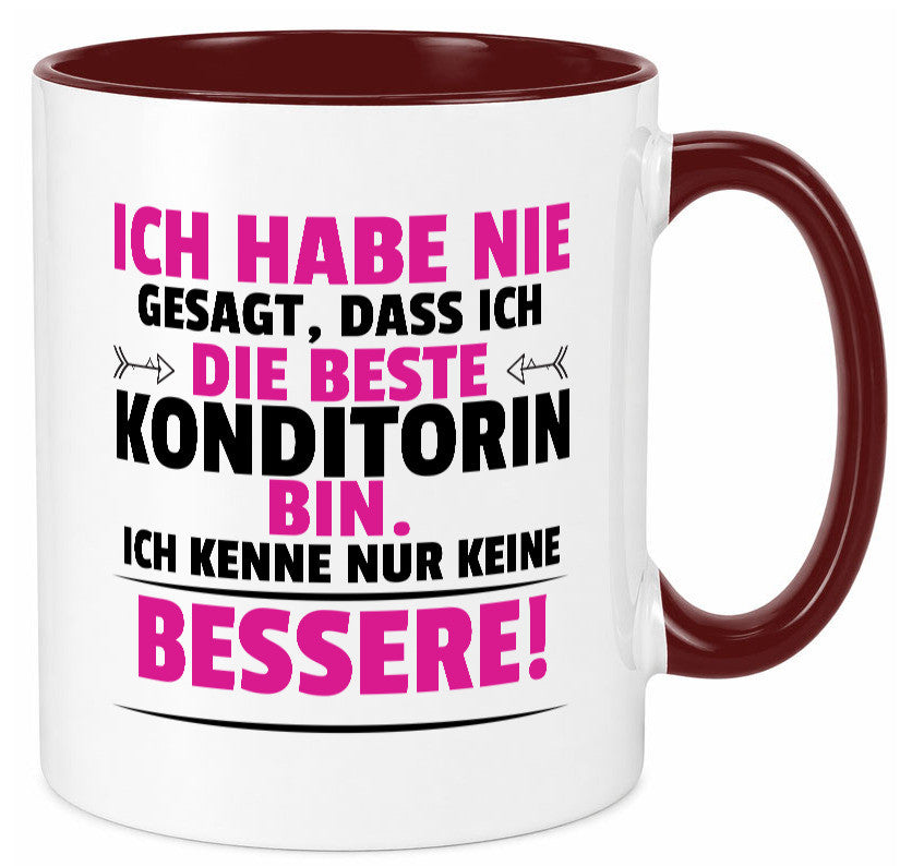 Die Beste Konditorin | Konditorei lustig Humor Geschenkidee Geschenk Tasse