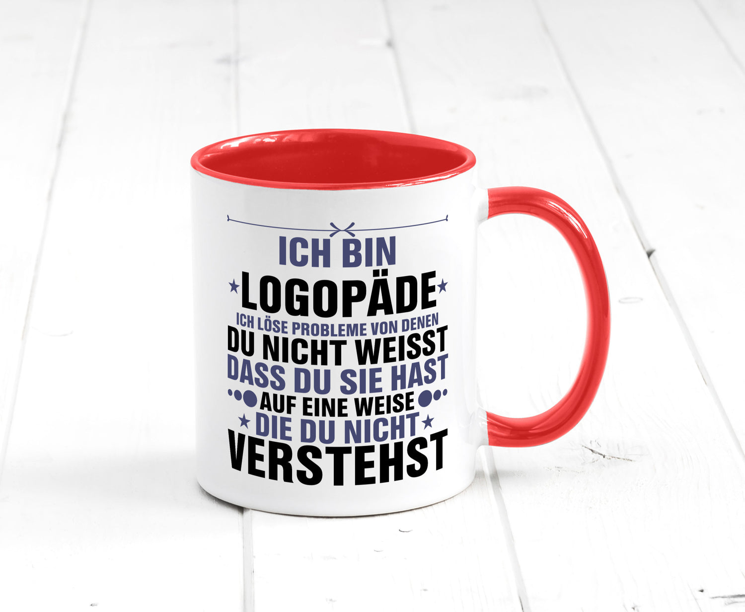 Löse Probleme: Logopäde | Sprachtherapie v2 Geschenkidee Humor Tasse