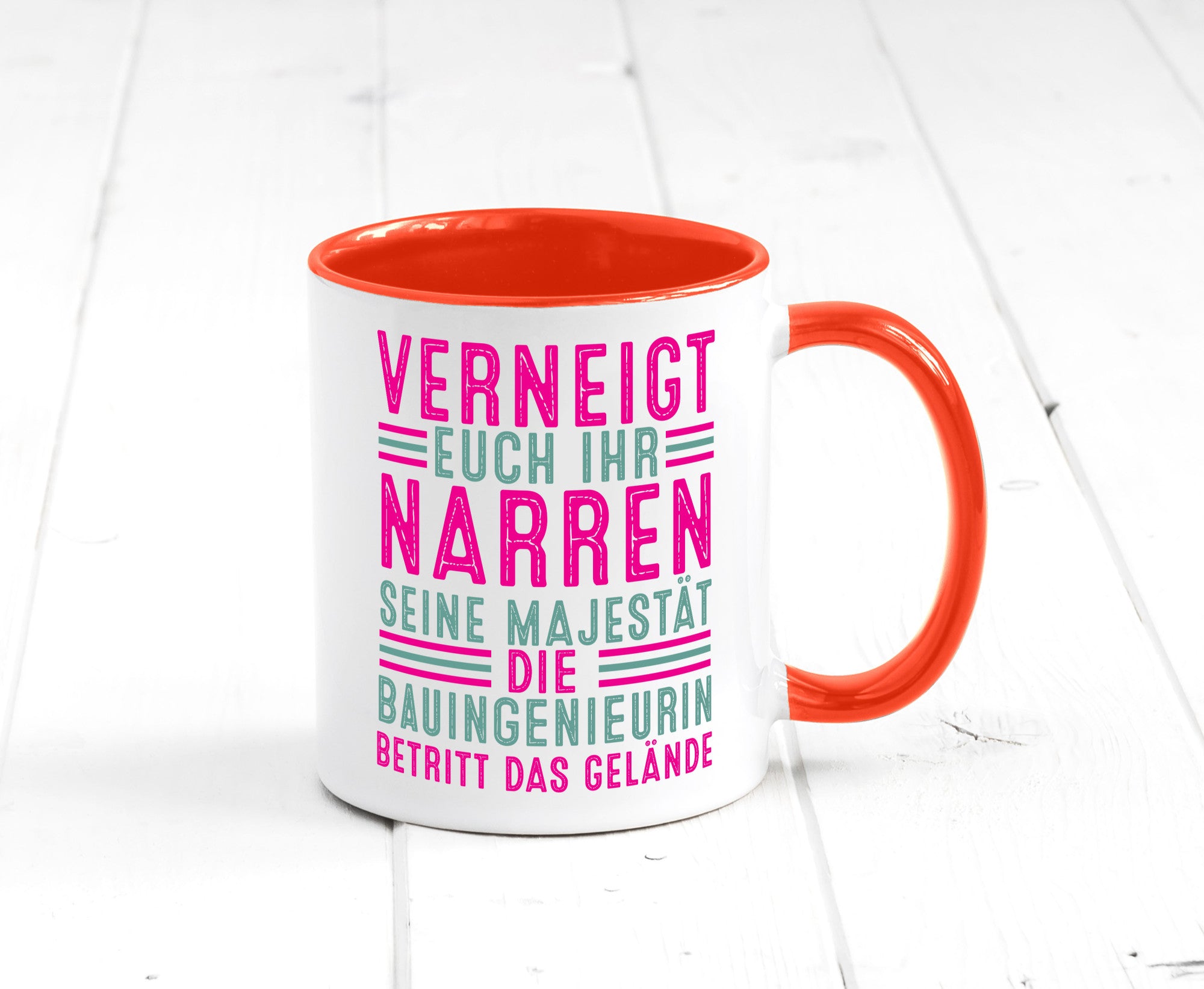 Verneigt euch: Bauingenieurin | Ingenieurin Geschenkidee Humor Tasse