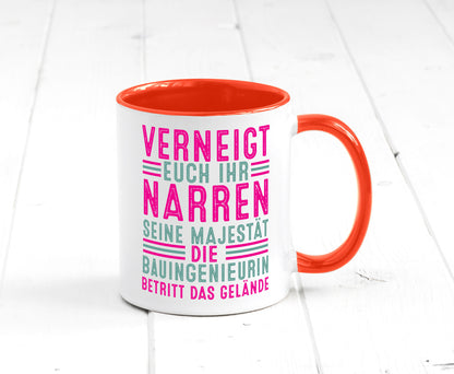 Verneigt euch: Bauingenieurin | Ingenieurin Geschenkidee Humor Tasse